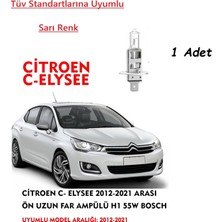 Bosch Citroen C- Elysee Uyumlu 2012-2021 Arası Ön Uzun Far Ampülü ( 1 Adet Sarı)