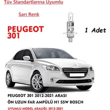 Bosch Peugeot 301 2012-2021 Uyumlu Arası Ön Uzun Far Ampülü ( 1 Adet Sarı)