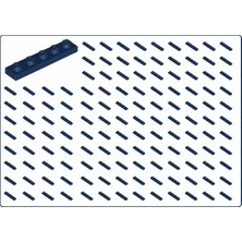 LEGO Yedek Parçalar: Plate 1x5: 50 Adet 1x5 Plate Parts Plaka Parçası Lacivert - Dark Blue Plate 783