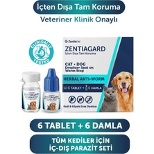 ZentiaVet 2'li Set Kedi Dış Parazit Pire Kene Tüm Kediler Için Bitkisel Ense Deri Damlası