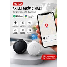Azurtech Ht-02 Akıllı Takip Cihazı Apple Find My Android Uyumlu Bluetooth Mıknatıslı Gps Anahtarlık Takip Etiketi