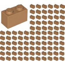 LEGO Yedek Parçalar: Brick: Duvar Parçası: 100 Adet 1x2 Orta Nuga 3004 - Parts: Brick: 100 Piece 1x2