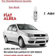 Bosch Albea 2002-2012  Uyumlu Arası Ön Uzun Far Ampülü H1 55W
