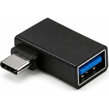 Type-C To USB 3.0 L Tipi Dirsek Çevirici Dönüştürücü Adaptör