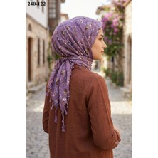 Dolce Cotton Desenli Sökme Boncuklu Eşarp 240-122