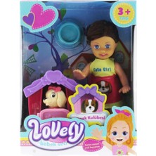 Renas Store Lovely Mini Bebek Evcil Hayvan ve Kulübesi Oyun Seti