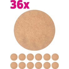 Empressco Supla Levha 36 Adet 3 mm Ham Mdf 20CM Yuvarlak Servis Altı Supla