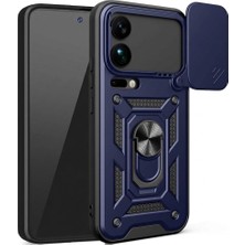 Nanospace Xiaomi 17 Pro Uyumlu Kılıf Kamera Korumalı Sürgülü Vega Yüzüklü Standlı Kılıf