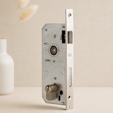 Ceki Home Silindir Gömme Kilit 35 mm Kare Saten
