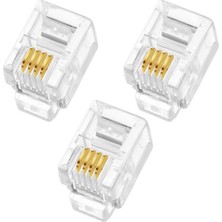 TeknoKapsül PM-1594 Rj9 4p/4c Ince Telefon Jack Soketi (100’LÜK Paket)