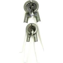 Uravas Store 2 Parça  Set Metal Fındık - Ceviz Kıracak Beyaz Saplı BX40