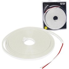 TeknoKapsül PM-19652 Silikon Kaplamalı 12 Volt 5 Metre Beyaz Neon LED Şerit Aydınlatma