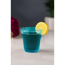 TeknoKapsül Akrilik Aquamarin 6'lı Kısa Bardak & Su Meşrubat Kahve Yanı Bardağı 300 ml (Cam Değildir)