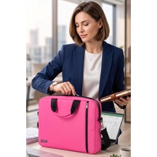 Classone Xyz Serisi XYZ-T26 15.6 Uyumlu Unisex Macbook Laptop Notebook El ve Omuz Çantası Pembe