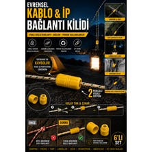 BENCEAL 6'lı Set Ip Kablo Bağlantı Kilidi Çamaşır Ipi Vb. Kablo Tel Için Plastik Vidalı Bağlantı Aparatı