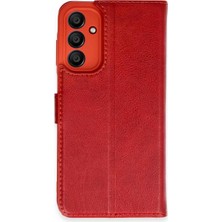 TeknoKapsül Samsung Galaxy M15 Kılıf Trend S Plus Kapaklı Kılıf - Kırmızı