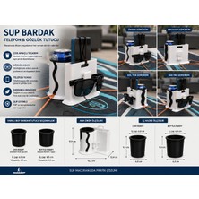 DecoForm Studio Sup Bardak, Telefon ve Gözlük Tutucu – 2 Farklı Bardak Aparatlı