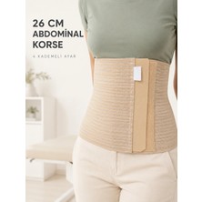 Epilons Abdominal Doğum Sonrası Korse 26 cm Geniş 4 Kademeli Cırtlı Ayarlanabilir
