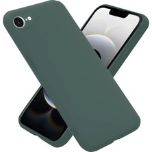 TeknoKapsül Apple iPhone 16E Kılıf Nano Içi Kadife Silikon - Koyu Yeşil