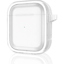 TeknoKapsül Movenchy Apple Airpods 4 (4.nesil) Shiny Şeffaf Kılıf - Beyaz