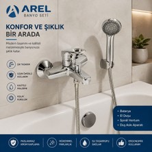 Arel Banyo Bataryası Duş Seti – Krom