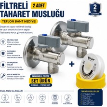Arel Filtreli Taharet Musluğu 2 Adet + Teflon Bant Hediyeli Set