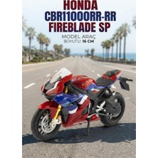 Farbu Oyuncak Hobbiez Lisanslı Honda CBR1000RR-R Model Diecast 1/12 Ölçek Metal Motosiklet Araç