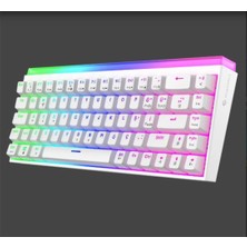 Heatz Gameagle GE2019 Hera Rgb Kablolu Tr Layout Mekanik Beyaz Oyuncu Klavyesi