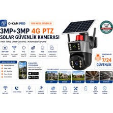 O-Kam Pro O-KAM-8215 3mp+3mp 4g Ptz Solar Güvenlik Kamerası