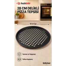 By My Hand Bymyhand Teflon Kaplama Siyah Yanmaz Yapışmaz Pizza Tepsisi 28 cm
