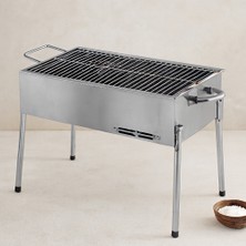 TeknoKapsül Paslanmaz Portatif Mangal 70 cm Ayaklı Standlı