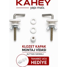 Kahey Klozet Kapak Montaj Vidası Alttan Sıkma Taharet Ucu Hediye