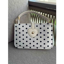 Jaseco Kadın Puantiyeli Kalp Detaylı Omuz ve El Çantası