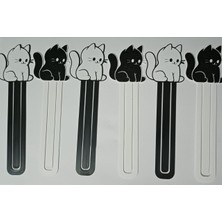 Leaf Creative Kedi Desenli Kitap Ayracı - 6 Adet