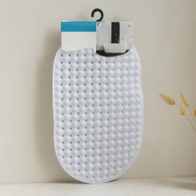 TeknoKapsül Oval Kaydırmaz Banyo Paspası 63 Vantuzlu Plastik 34X65 cm