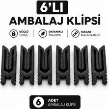 TATLI 6'lı Ambalaj Klipsi - Poşet Kapatma Klipsi, Çok Amaçlı Saklama Klipsi
