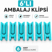 TATLI 6'lı Ambalaj Klipsi - Poşet Kapatma Klipsi, Çok Amaçlı Saklama Klipsi