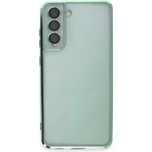 TeknoKapsül Samsung Galaxy S21 Fe Kılıf Lensli Silikon - Yeşil