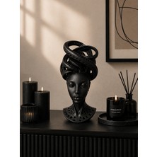 Triora Design Soyut Kadın Yüzü Dekoratif Biblo 20 cm – Modern Minimalist Kadın Heykeli 3D Baskı Pla Masaüstü Dekoratif Obje