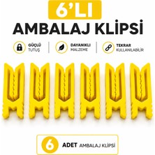 TATLI 6'lı Ambalaj Klipsi - Poşet Kapatma Klipsi, Çok Amaçlı Saklama Klipsi