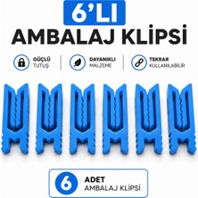TATLI 6'lı Ambalaj Klipsi - Poşet Kapatma Klipsi, Çok Amaçlı Saklama Klipsi