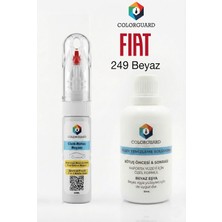 COLORGUARD FIAT-TOFAŞ 249 Beyaz İğneli & Fırçalı Şişe Rötuş Boyası ve Yüzey Temizleme Solüsyonu Seti