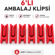 TATLI 6'lı Ambalaj Klipsi - Poşet Kapatma Klipsi, Çok Amaçlı Saklama Klipsi