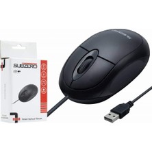 3 Tuşlu USB Optical Kablolu Mouse Subzero SBZ601
