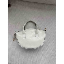 Jaseco Oval Kesim Çatlak Dokulu Mini Baget Çanta