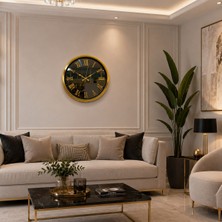 Egecen Gold Majestic Aynalı 40 x 40 cm Duvar Saati
