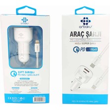 38W Pd + USB Çift Girişli Araç iphone Şarj Aleti Arbaks ARB-103