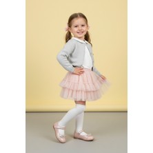 Walkenzo 5102 Kız Bebek Balerin Cırtlı & Taşlı Rugan Babet Ayakkabı