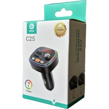 Rgb Renkli Araba Fm Mp3 Çalar Kablosuz Bluetooth 5.0 C25
