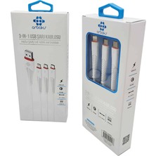 (Iphone-Type-C-Micro) 3 Ü 1 Arada Şarj Kablosu Veltex VTX411